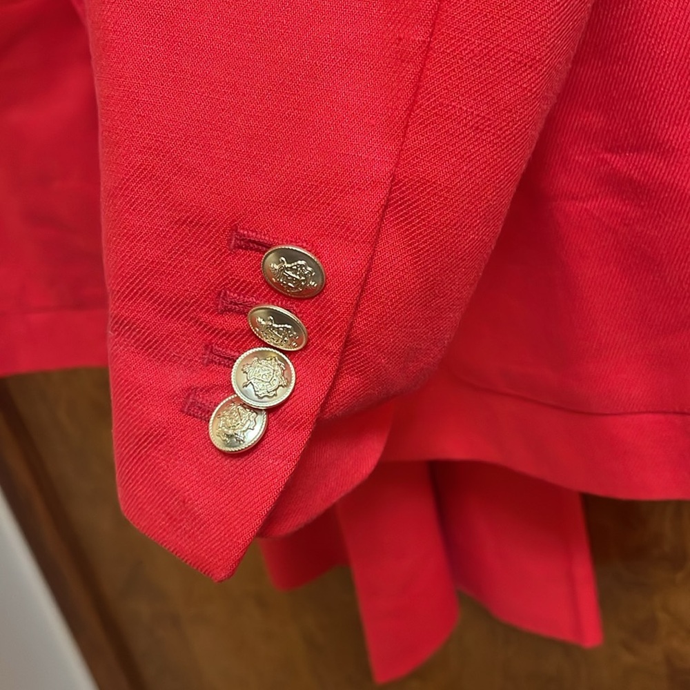 J. Crew Red Women's Pantsuit Jacket and Trousers - Picture 6 of 9